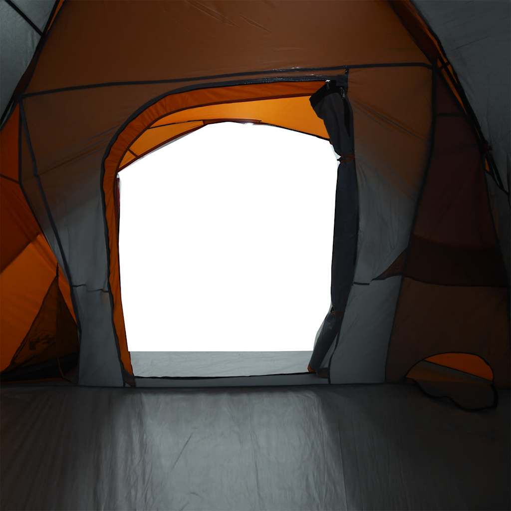 Camping tent, grey/orange, four-person