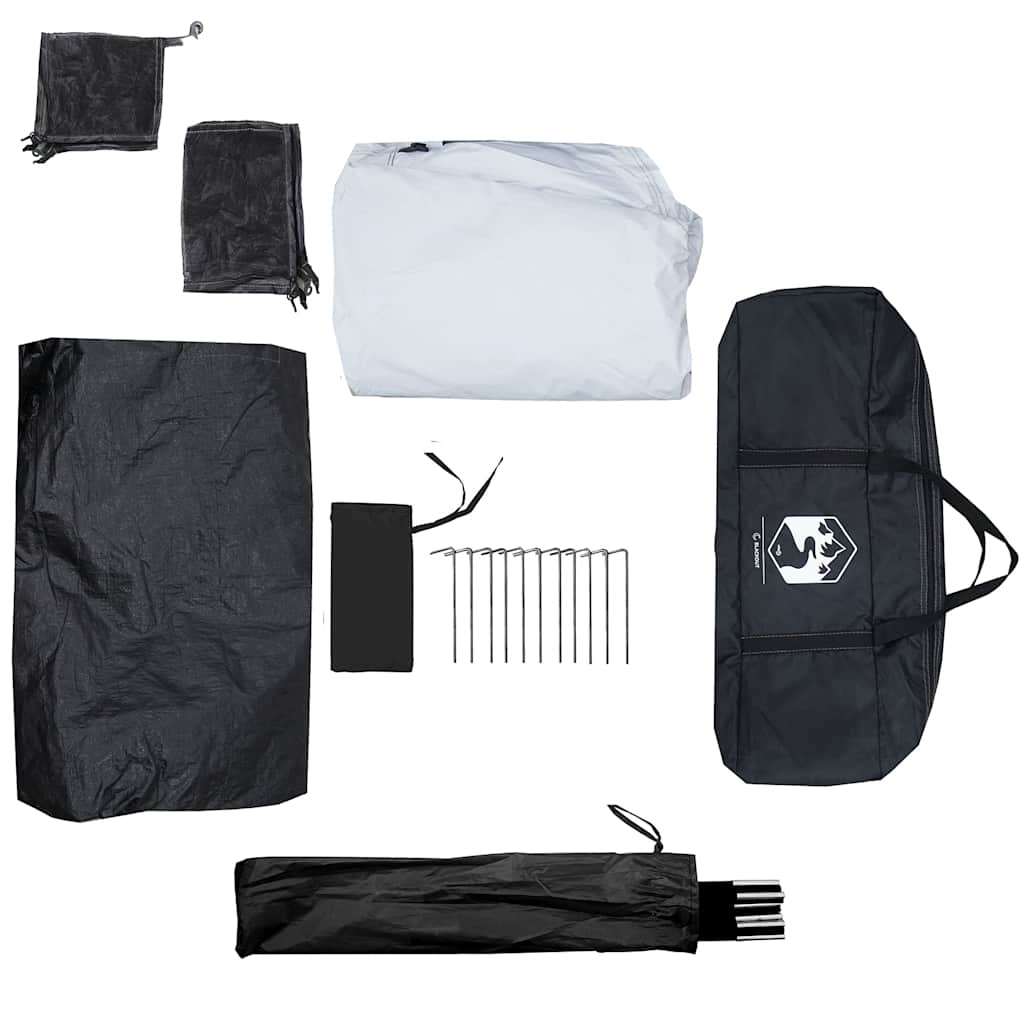 Stovyklavimo palapinė, balta, keturvietė, tamsinantis audinys