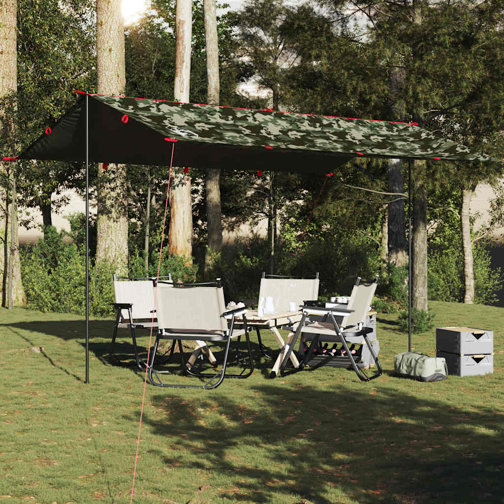Stovyklavimo tentas, kamufliažinis, 506x306cm