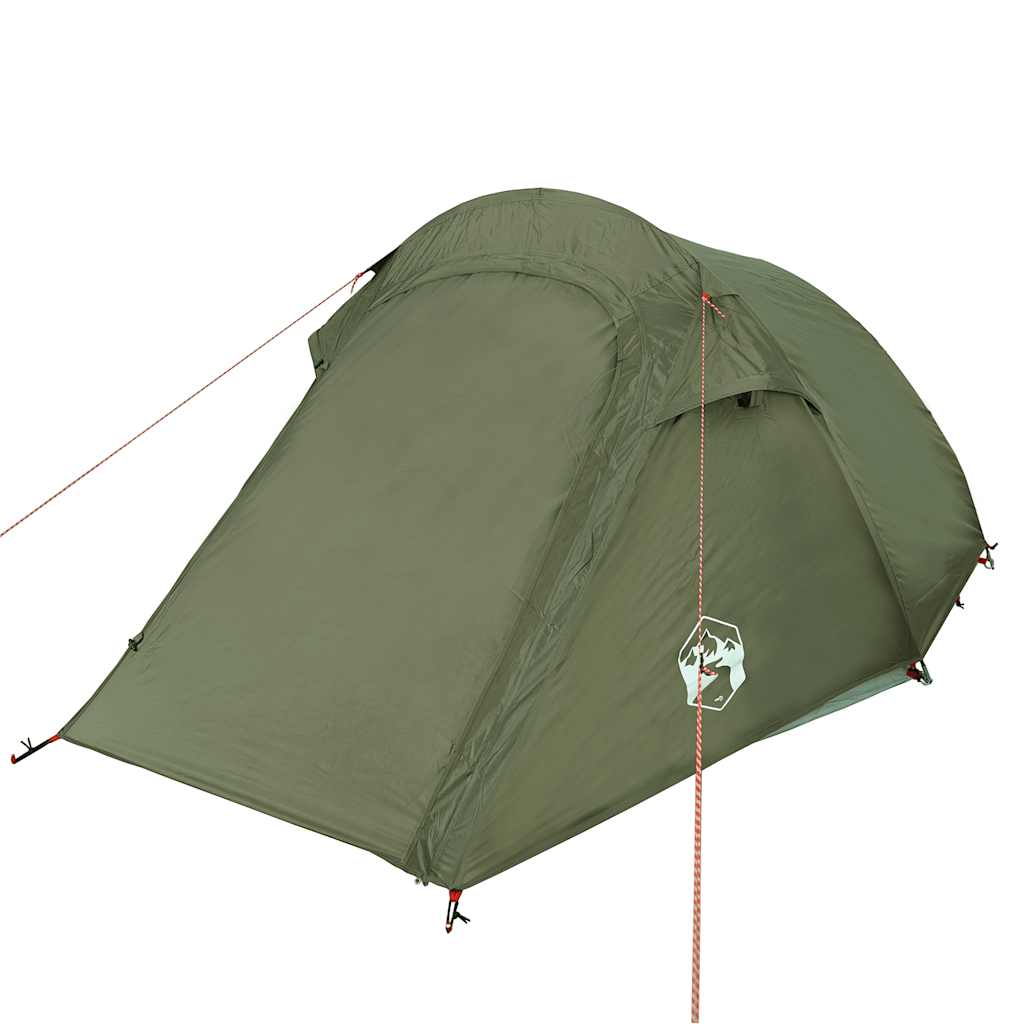 Camping tent, green, two-person, tunnel