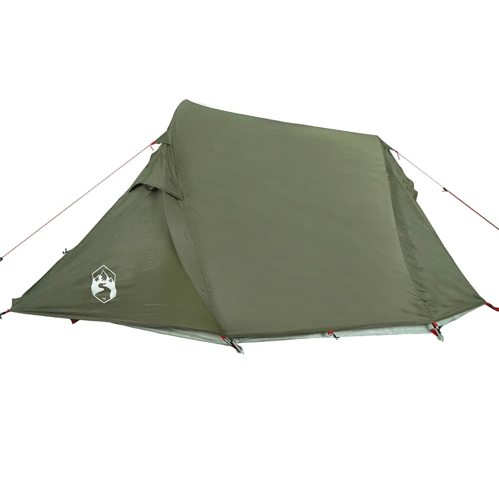 Camping tent, green, two-person, tunnel