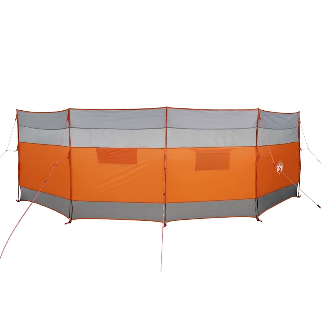 Stovyklavimo uždanga nuo vėjo, pilka ir oranžinė, 510x153 cm