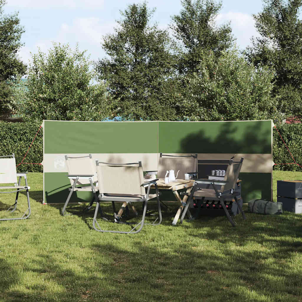 Camping Windbreak Green 344x120 cm Atsparus vandeniui