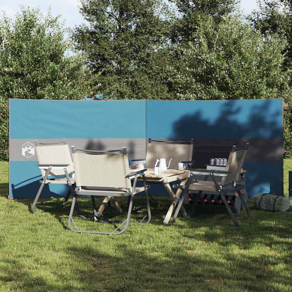 Stovyklavimo uždanga nuo vėjo, mėlyna, 344x120 cm