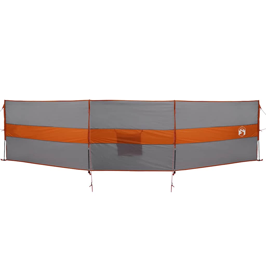 Stovyklavimo uždanga nuo vėjo, pilka ir oranžinė, 490x123 cm