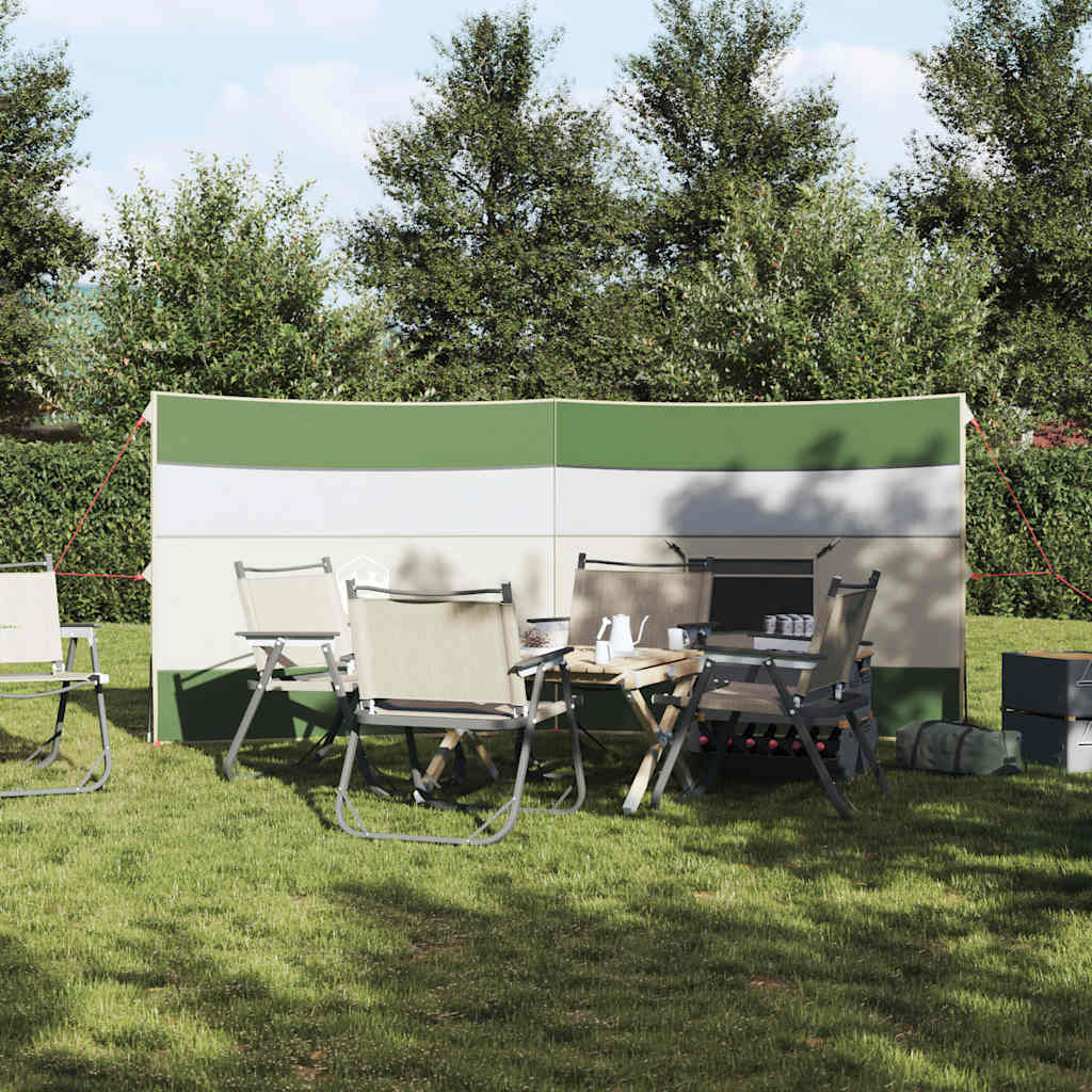 Camping Windbreak Green 340x130 cm Atsparus vandeniui