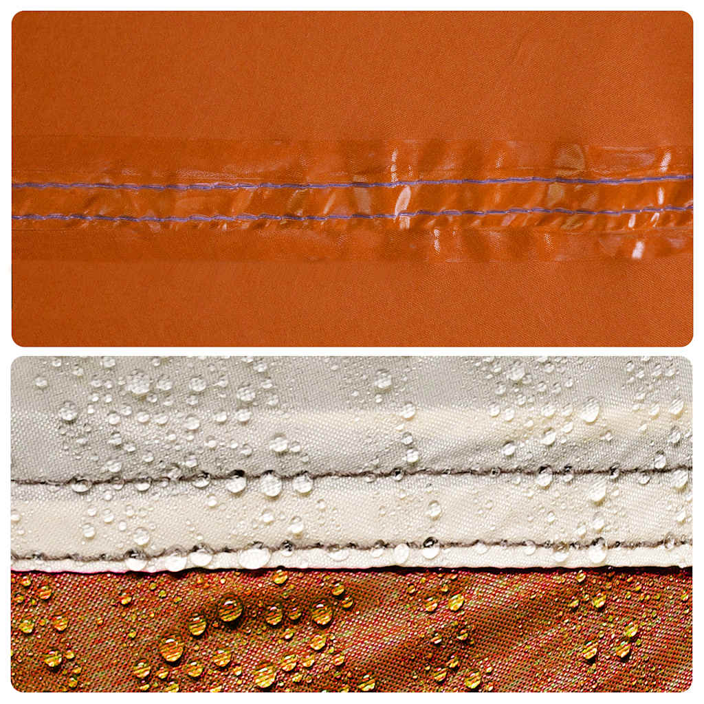 Camping windbreak, grey and orange, 340x130 cm