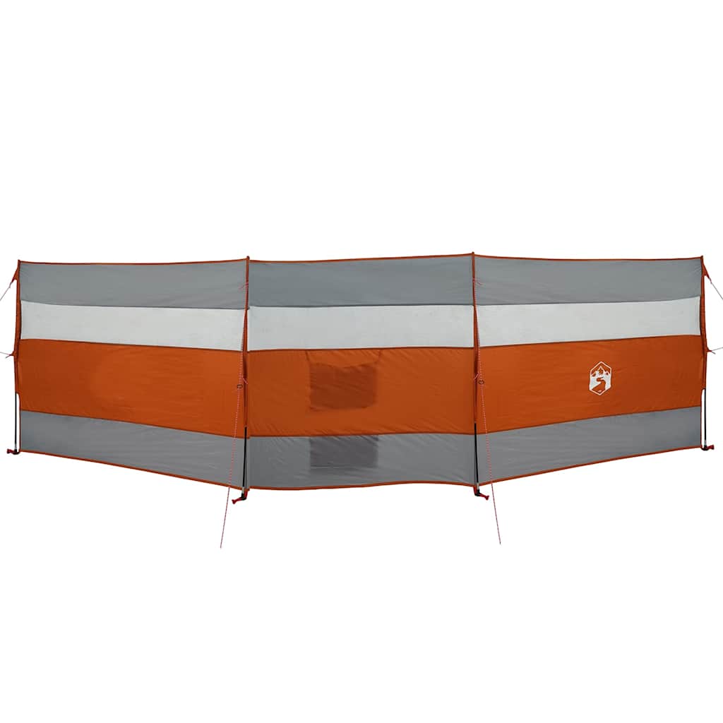 Stovyklavimo uždanga nuo vėjo, pilka ir oranžinė, 508x130 cm