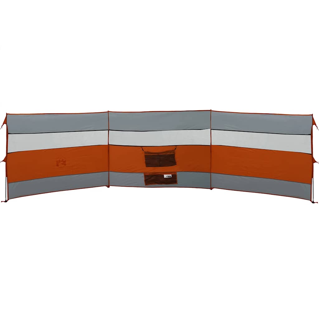 Stovyklavimo uždanga nuo vėjo, pilka ir oranžinė, 508x130 cm