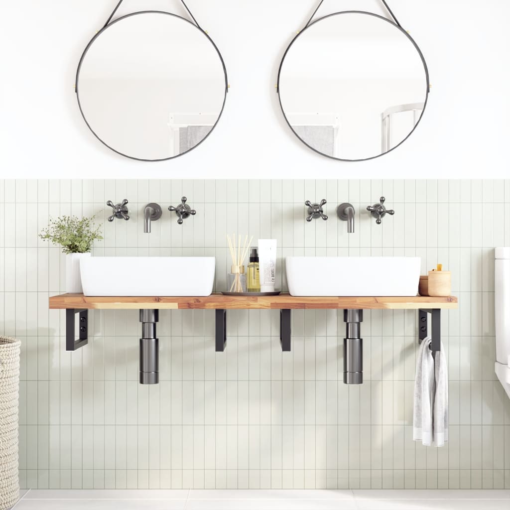 Countertop, 140x40x4cm, solid acacia, rectangular