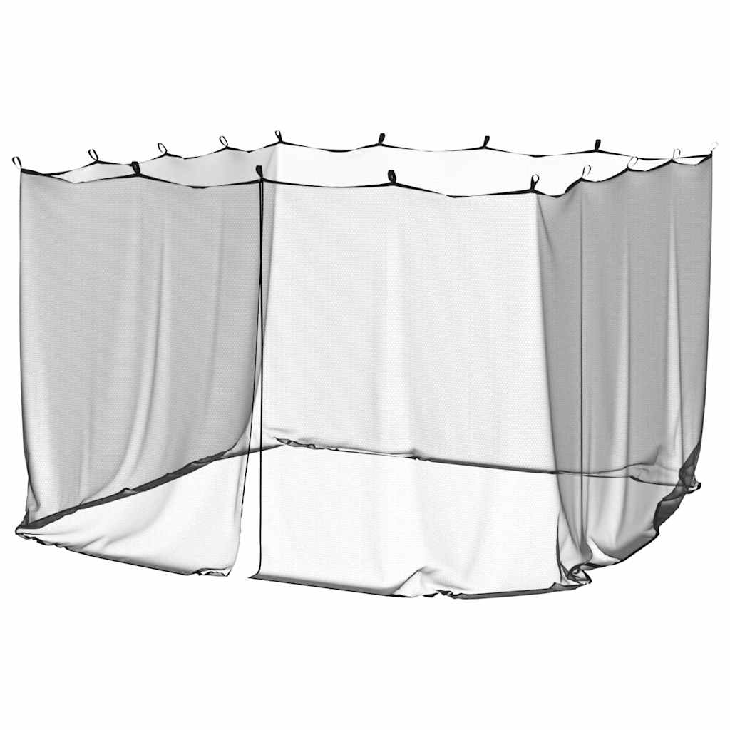 Lauko tinklelis nuo uodų, 220 tinklo, juodas, 300x300x200 cm