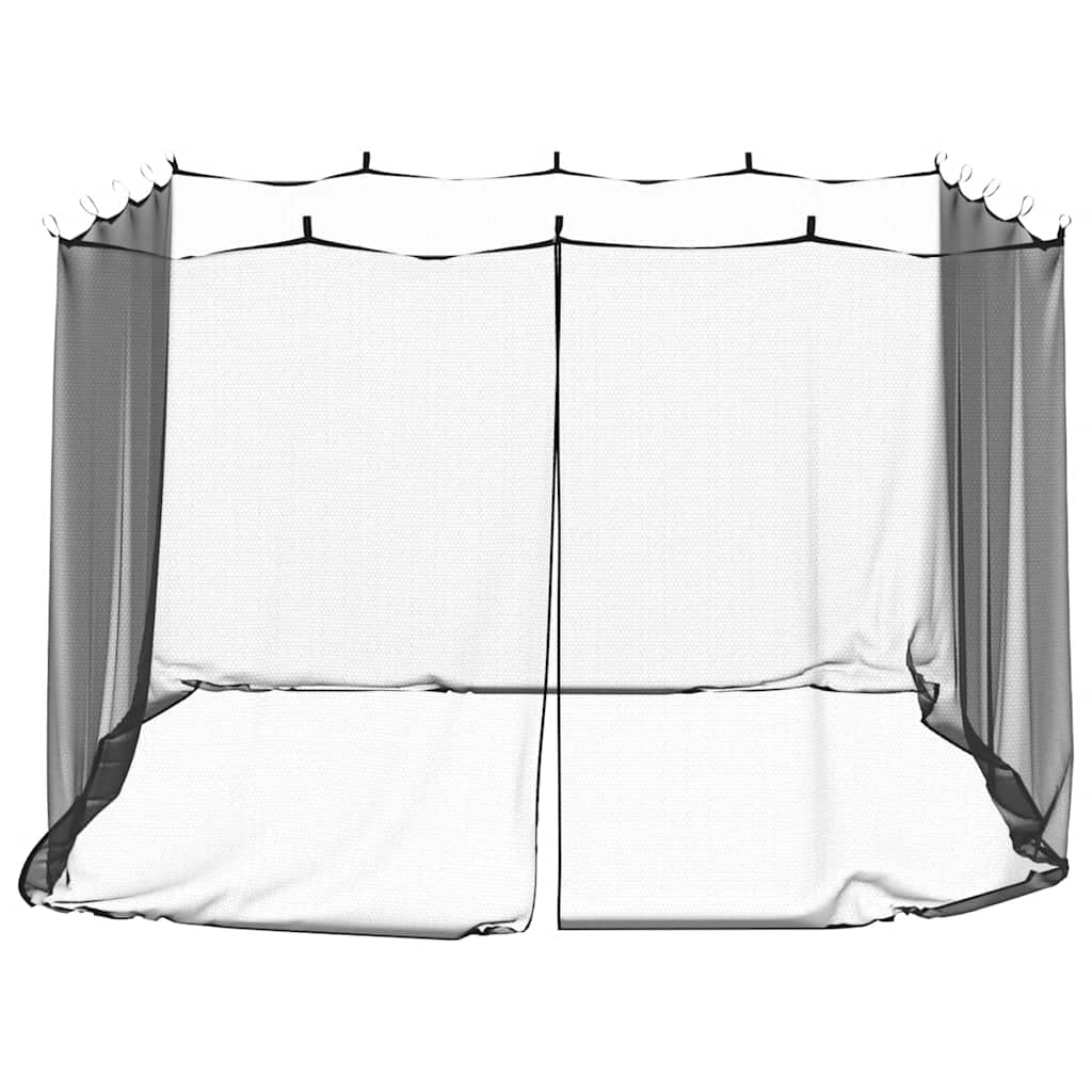 Lauko tinklelis nuo uodų, 220 tinklo, juodas, 300x300x200 cm