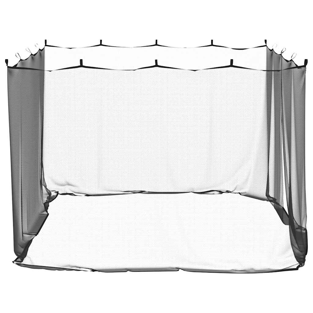 Lauko tinklelis nuo uodų, 220 tinklo, juodas, 300x300x200 cm