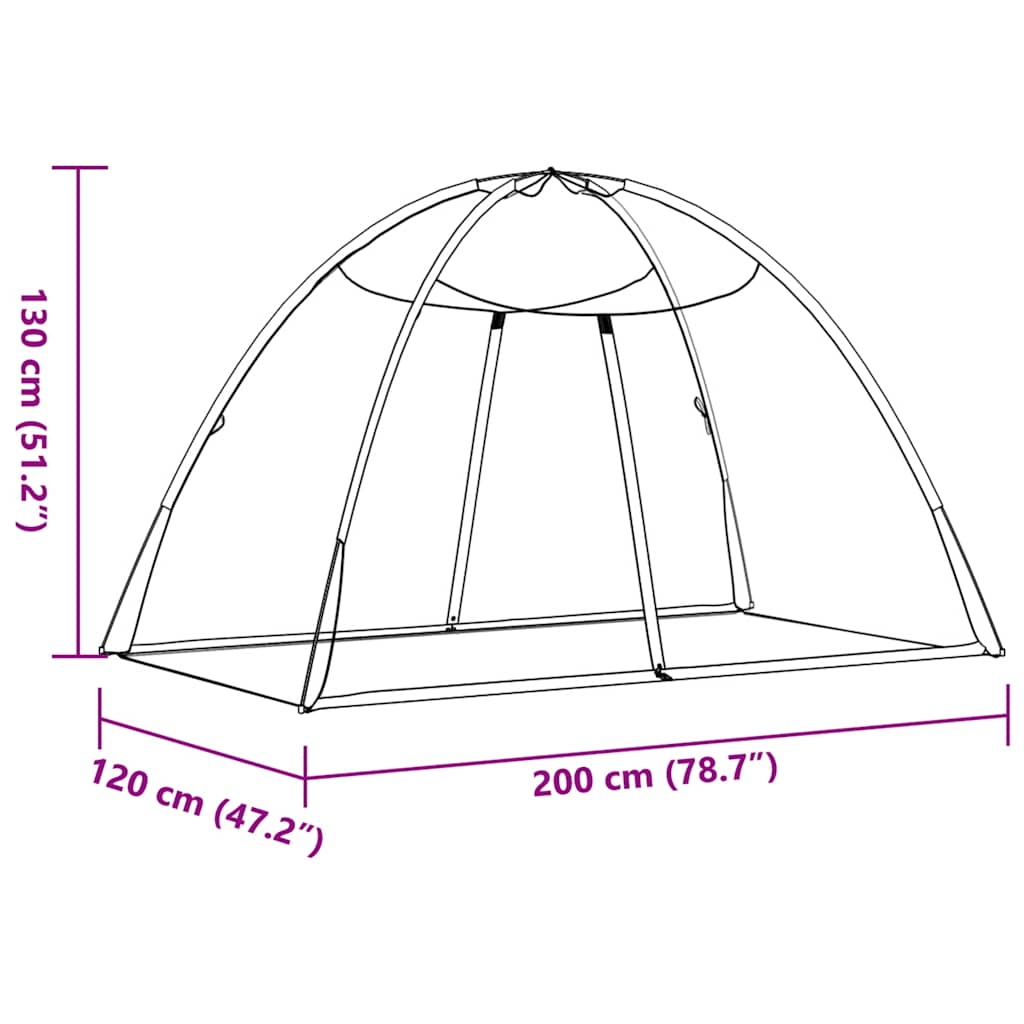 Mosquito Net with Door Mongolia, white, 200x120x130 cm