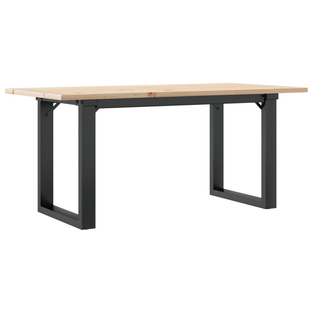 Coffee table, 90x40x45cm, pine and steel, O-shaped frame