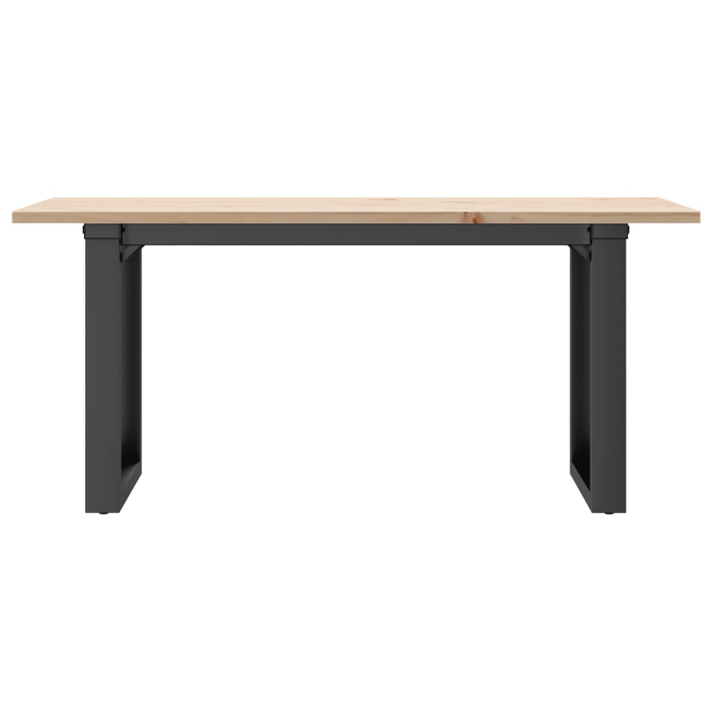 Coffee table, 100x50x45cm, pine and steel, O-frame