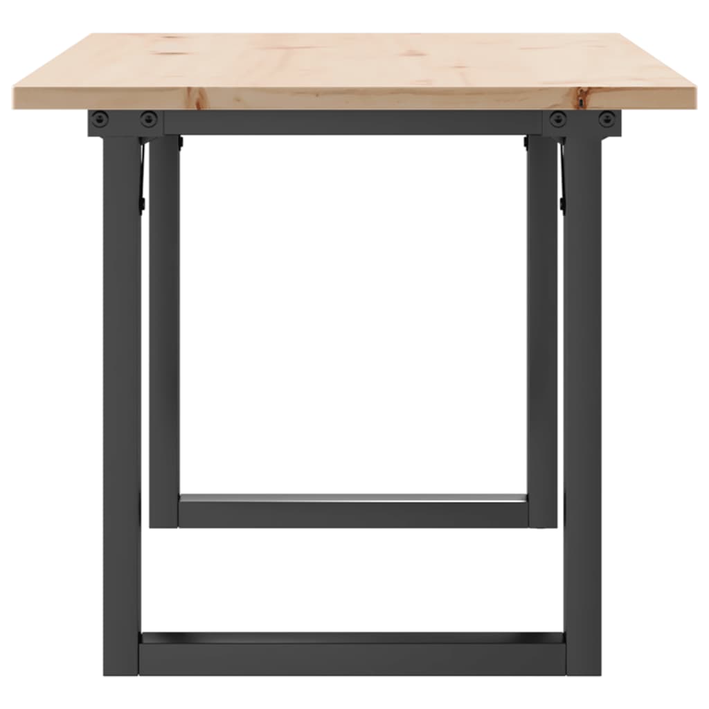 Coffee table, 100x50x45cm, pine and steel, O-frame