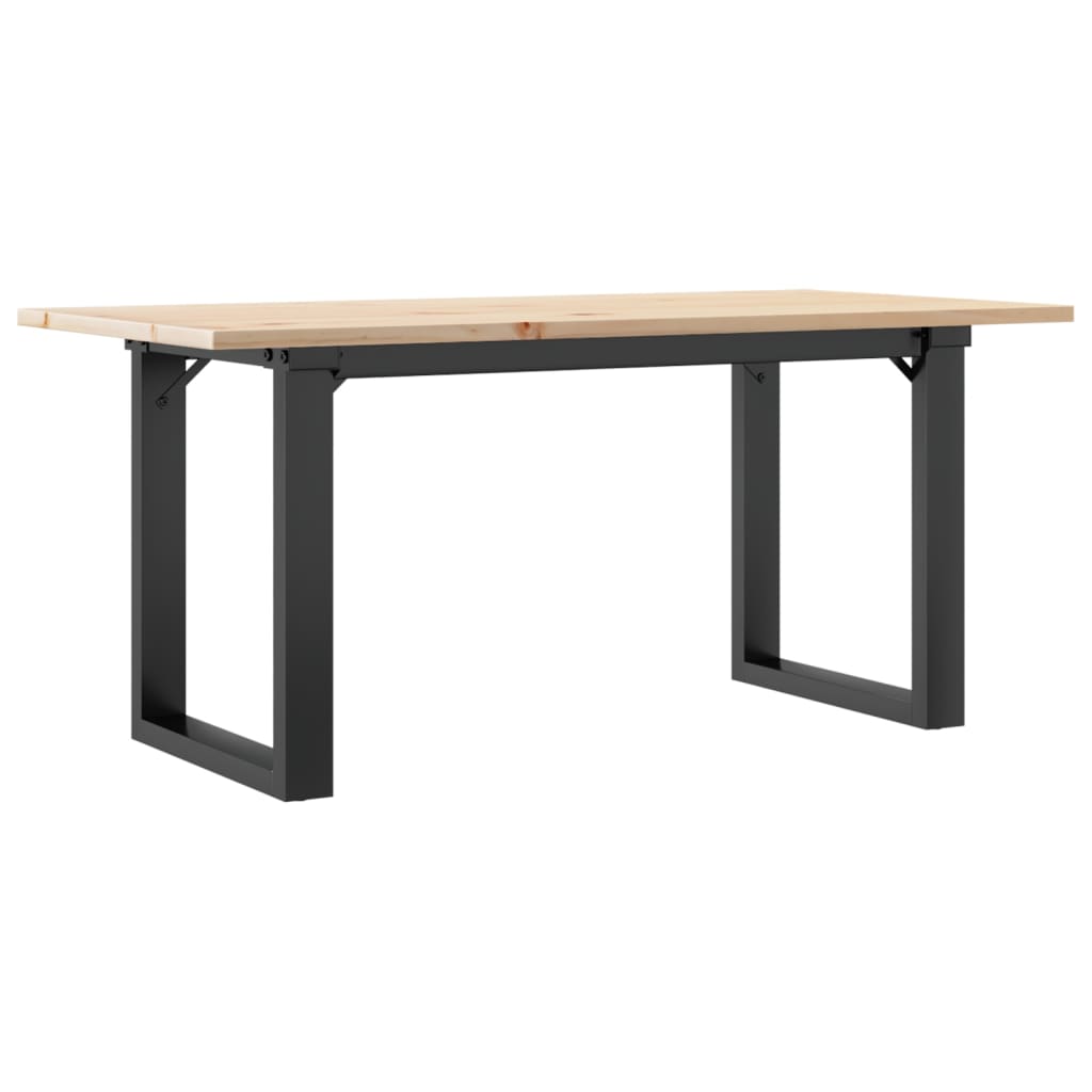 Coffee table, 100x50x45cm, pine and steel, O-frame