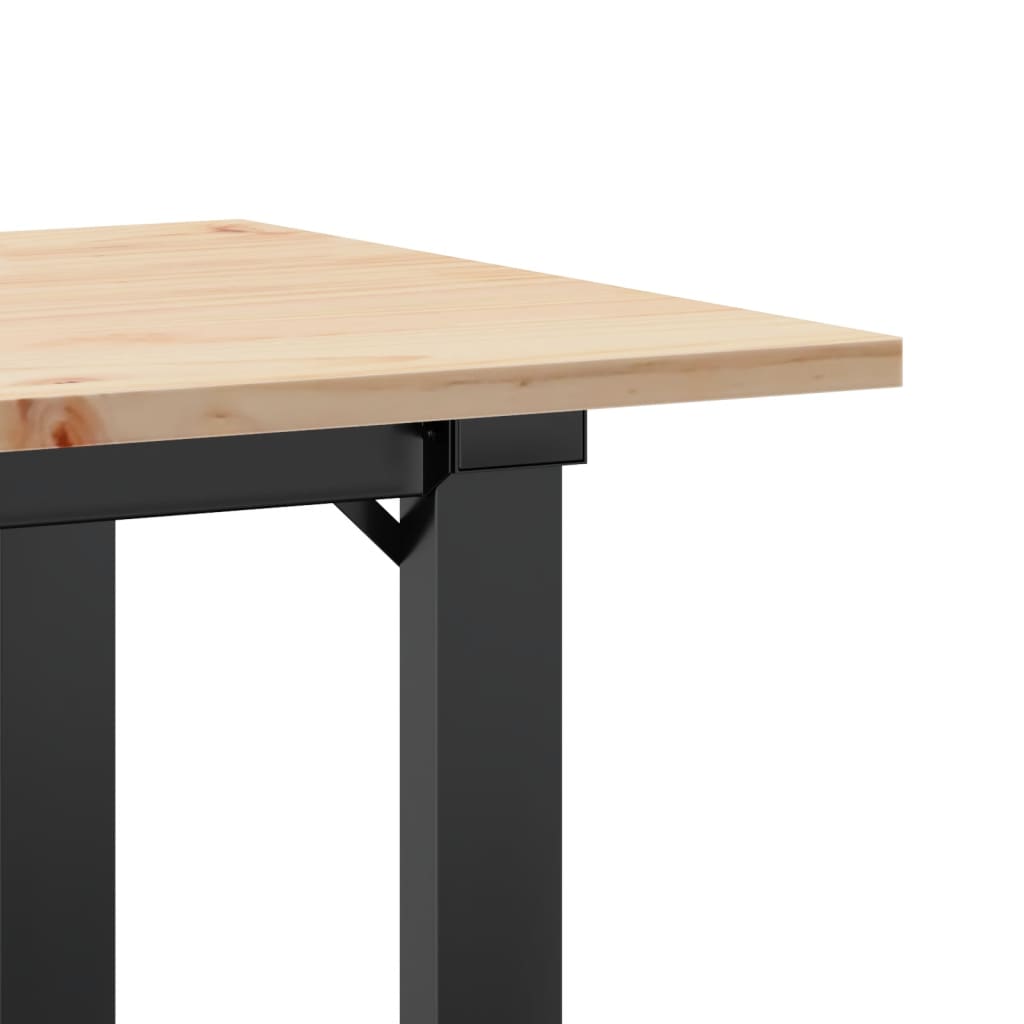 Coffee table, 100x50x45cm, pine and steel, O-frame