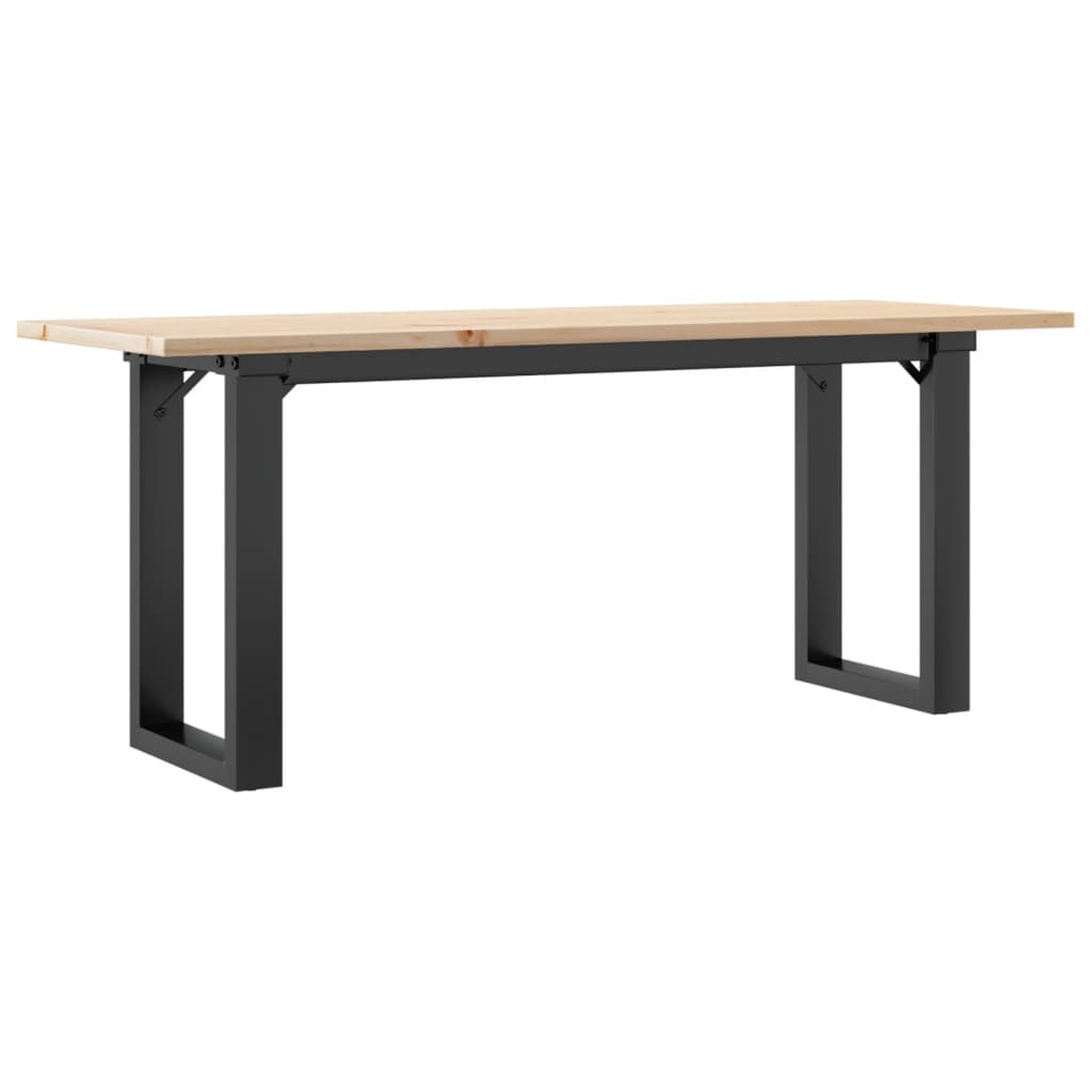 Kafijas galdiņš, 110x40x45cm, priede un tērauda, O veida rāmis