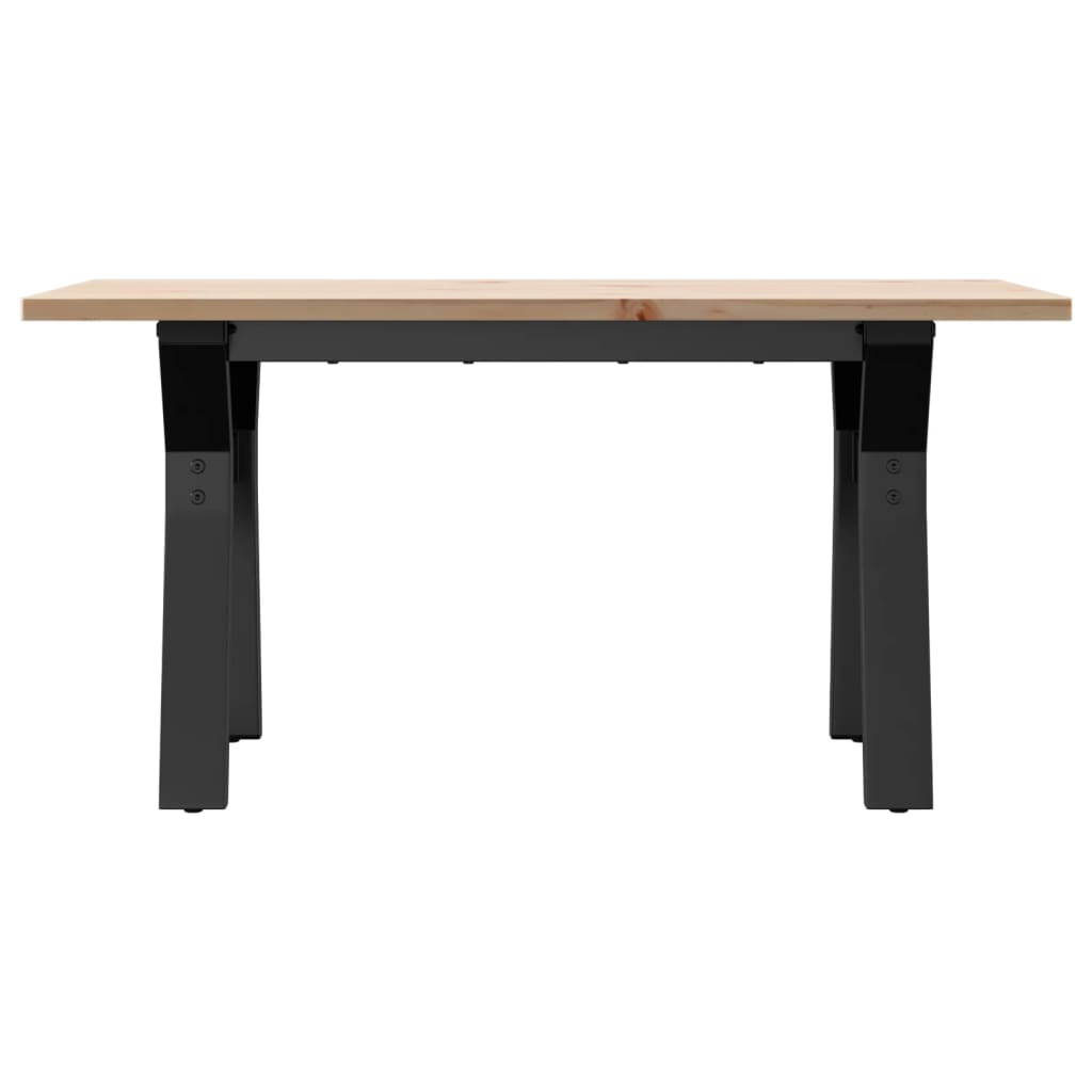 Coffee table, 80x50x40cm, pine and steel, Y-shaped frame