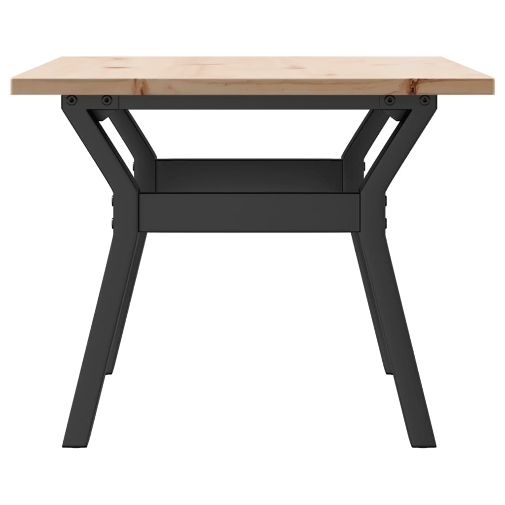 Coffee table, 80x50x40cm, pine and steel, Y-shaped frame