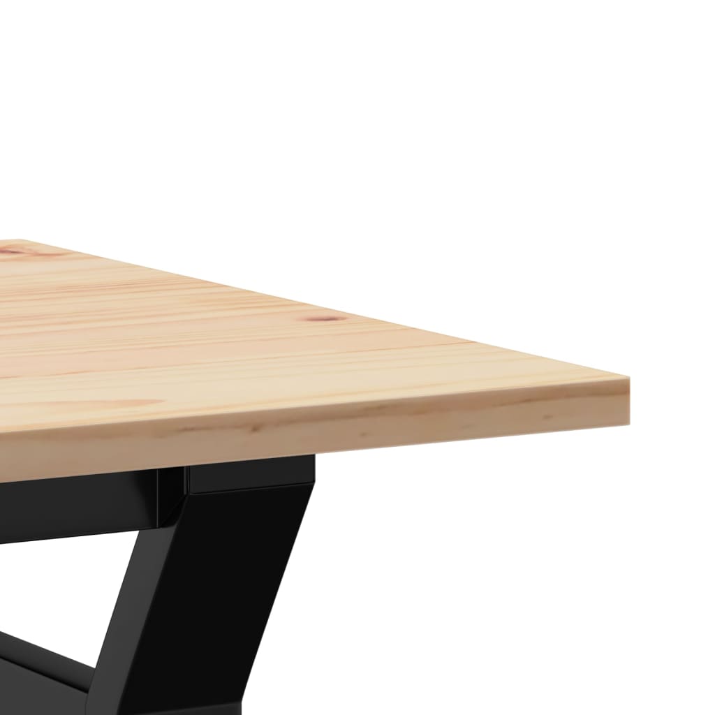 Coffee table, 80x50x40cm, pine and steel, Y-shaped frame