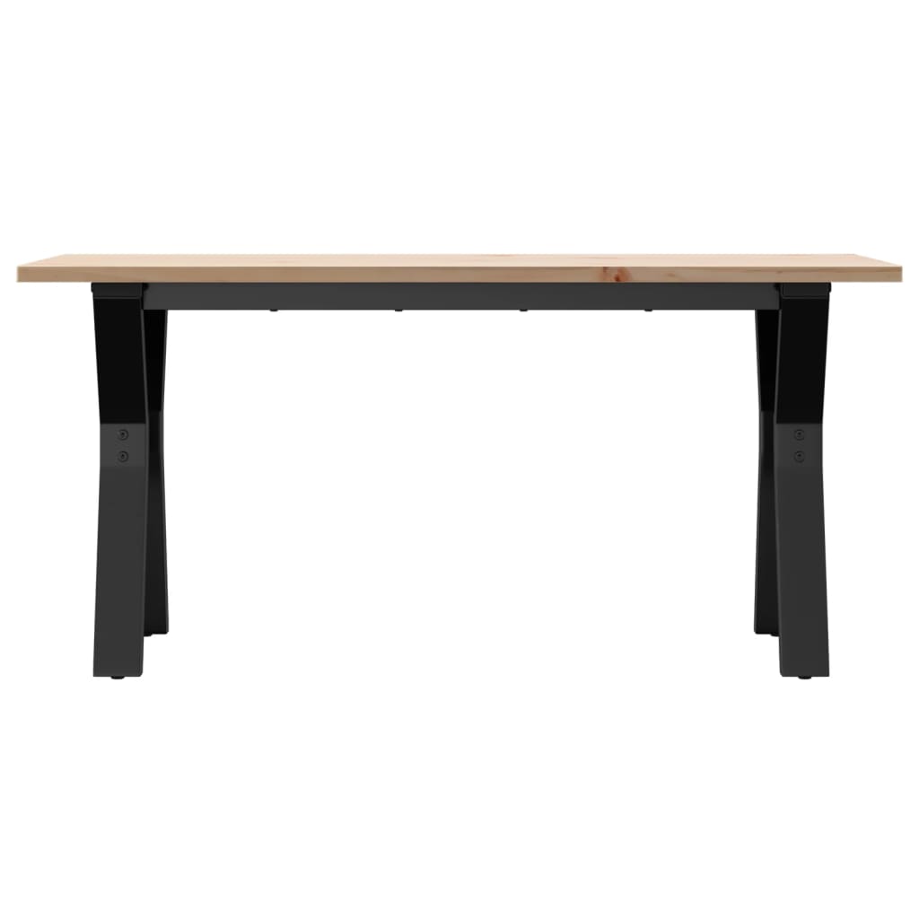Coffee table, 100x50x45cm, pine and steel, Y-shaped frame