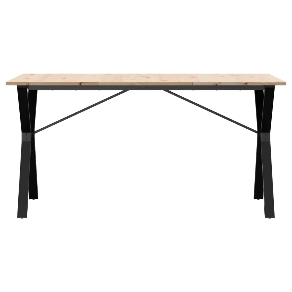 Pusdienu galds, 160x80x75cm, priede un tērauda, Y veida rāmis