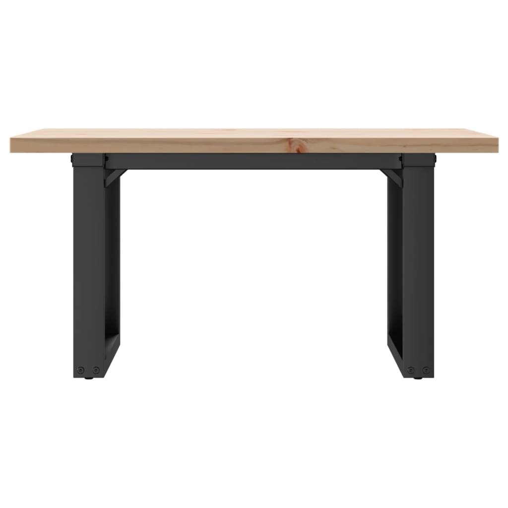 Coffee table, 80x50x40.5cm, pine and steel, O-shaped frame