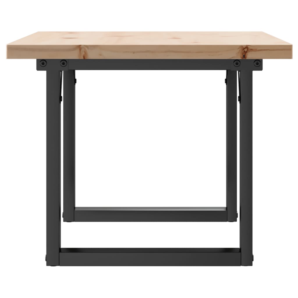 Coffee table, 80x50x40.5cm, pine and steel, O-shaped frame