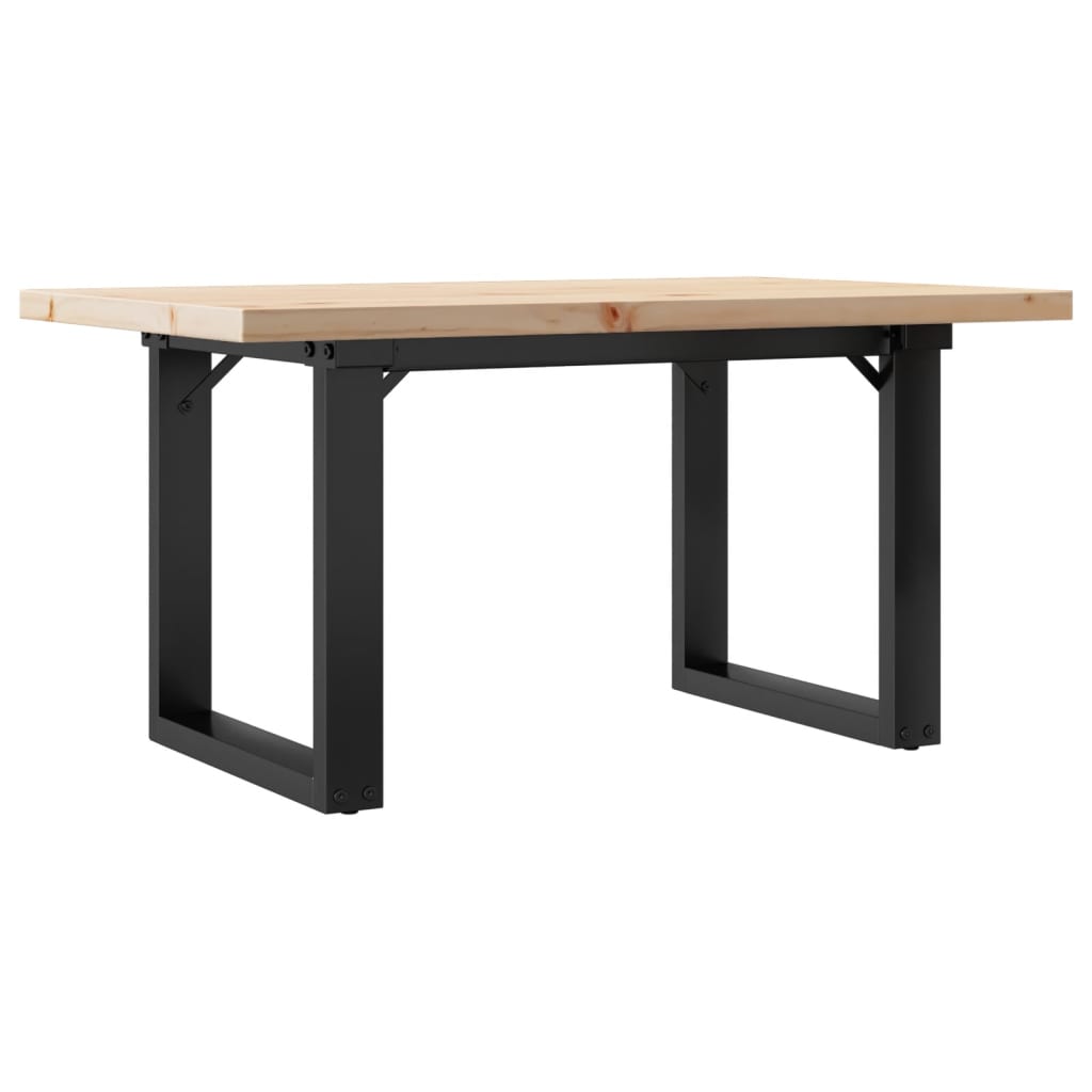 Coffee table, 80x50x40.5cm, pine and steel, O-shaped frame