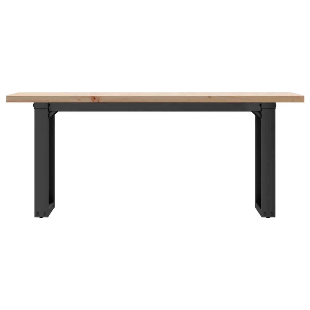 Coffee table, 110x40x45.5cm, pine and steel, O-shaped frame