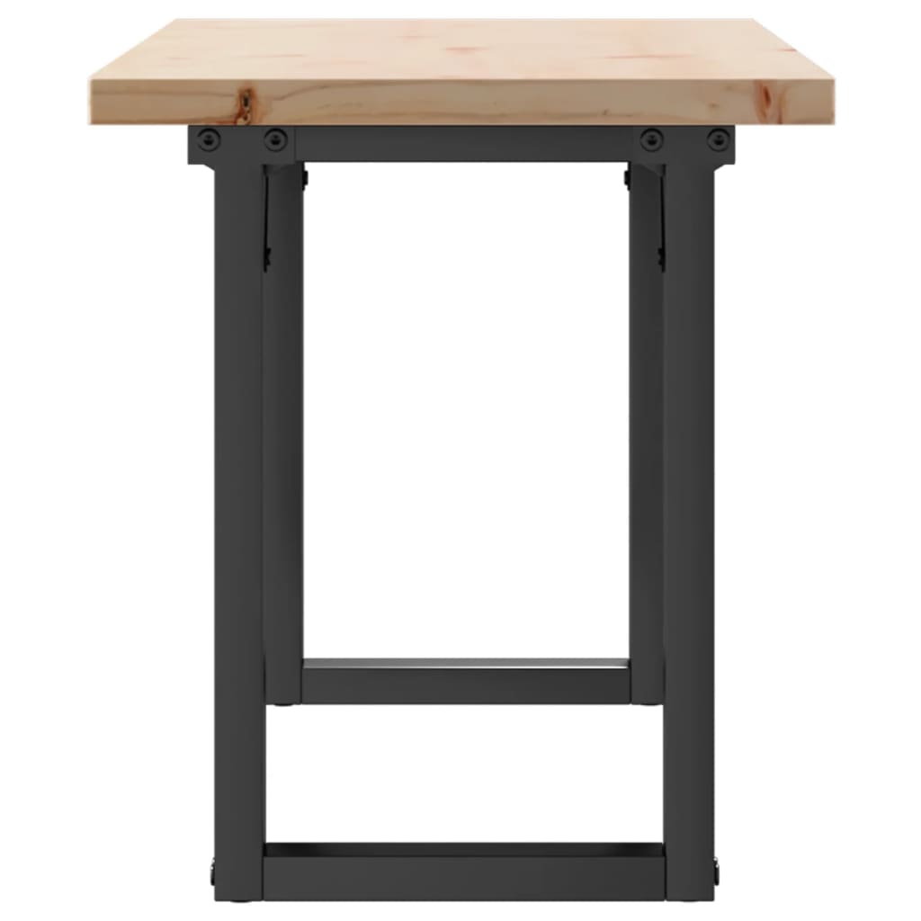 Coffee table, 110x40x45.5cm, pine and steel, O-shaped frame