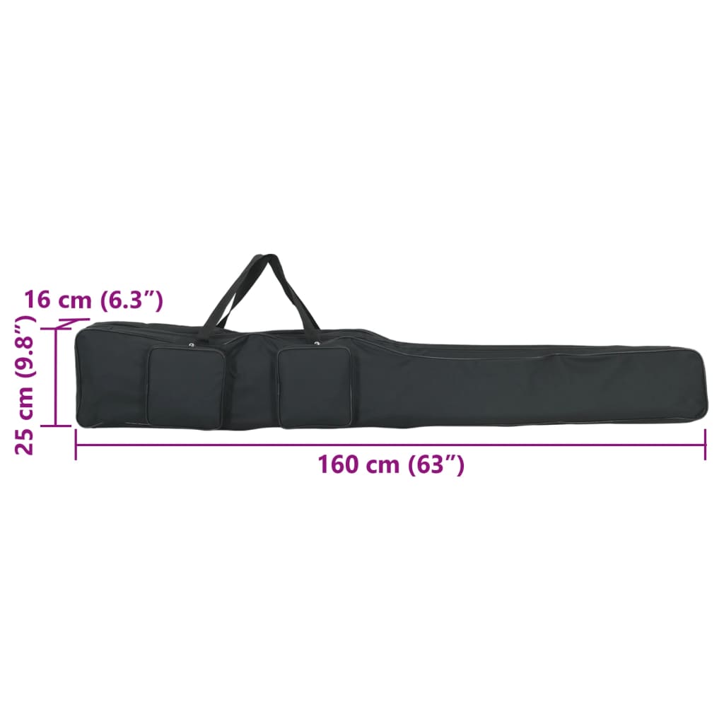 Fishing rod bag, black, 160cm, Oxford fabric