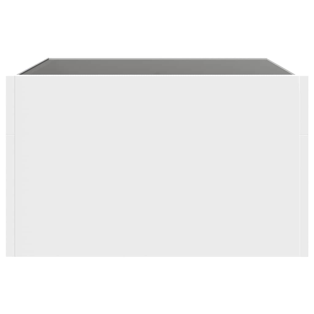 Kavos staliukas su Infinity LED lemputėmis, baltas, 50x50x30cm