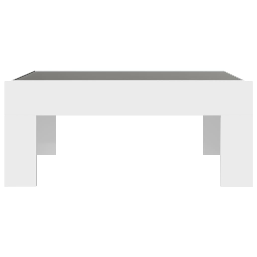 Coffee table with Infinity LED lights, white, 70x50x30cm