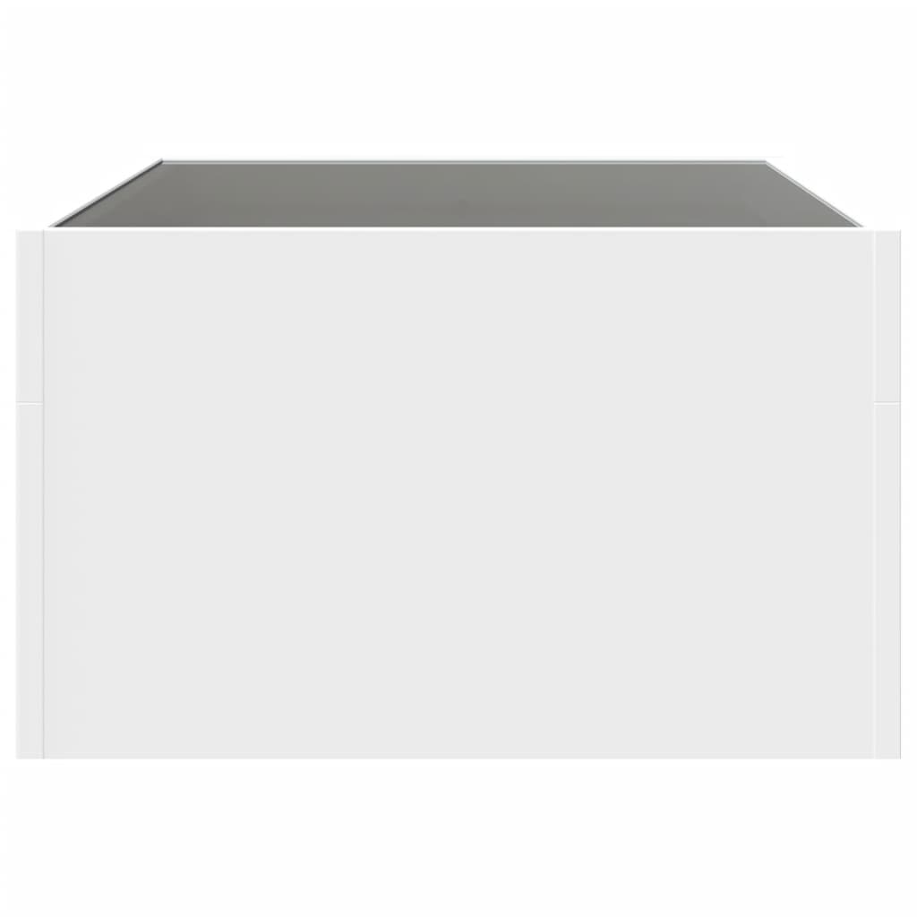 Coffee table with Infinity LED lights, white, 70x50x30cm