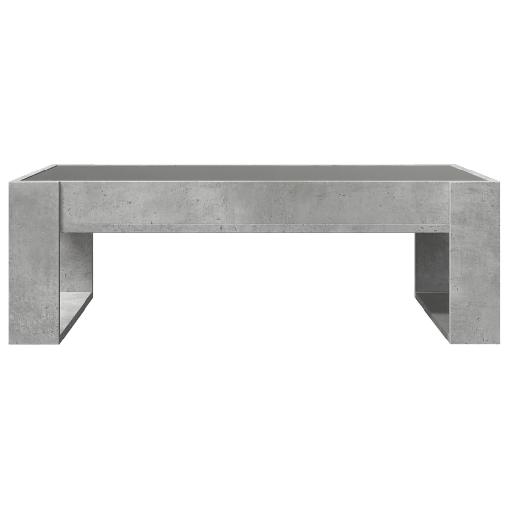 Coffee table with Infinity LED lights, concrete, 90x53x30cm