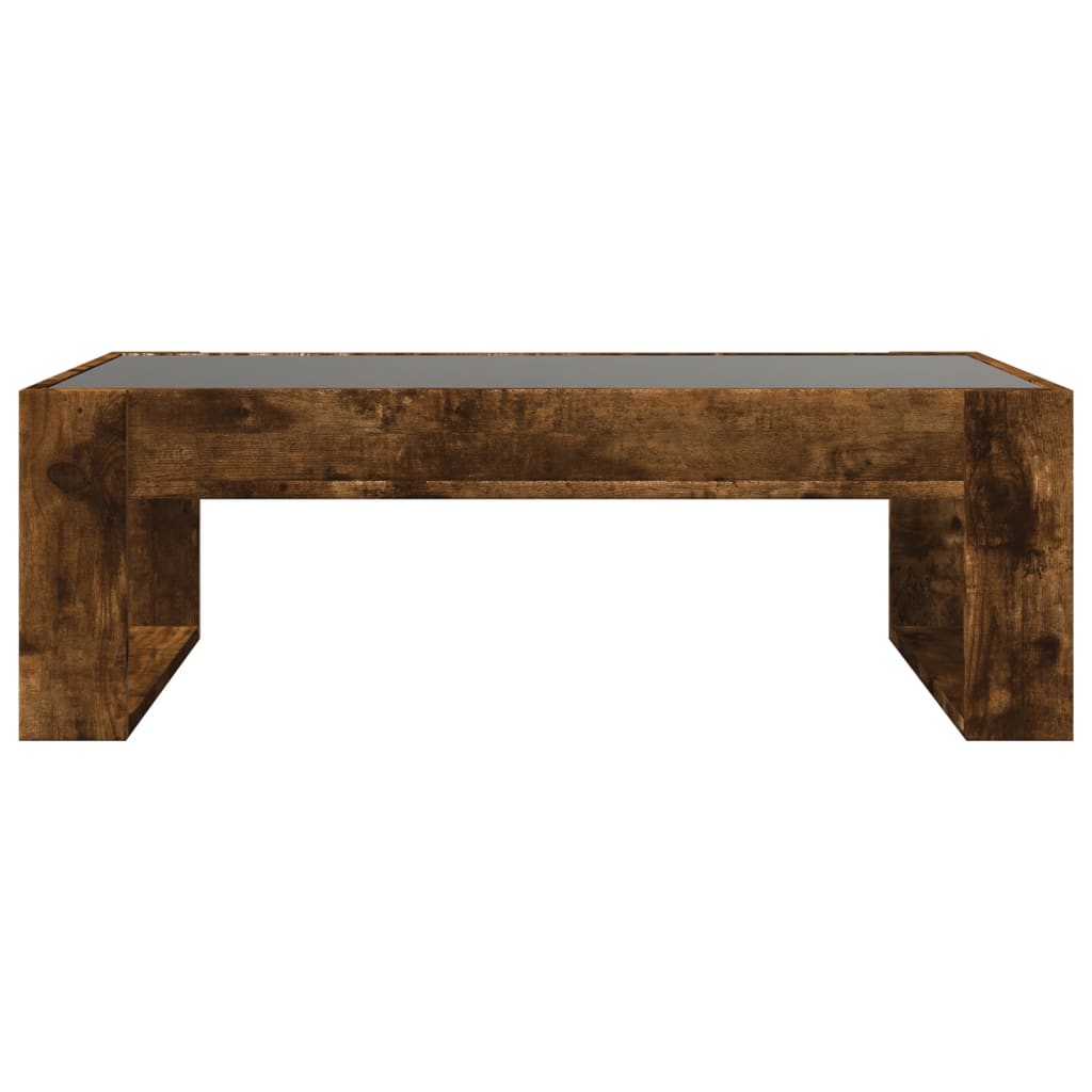 Kafijas galdiņš ar Infinity LED gaismām, dūmu, 90x53x30cm