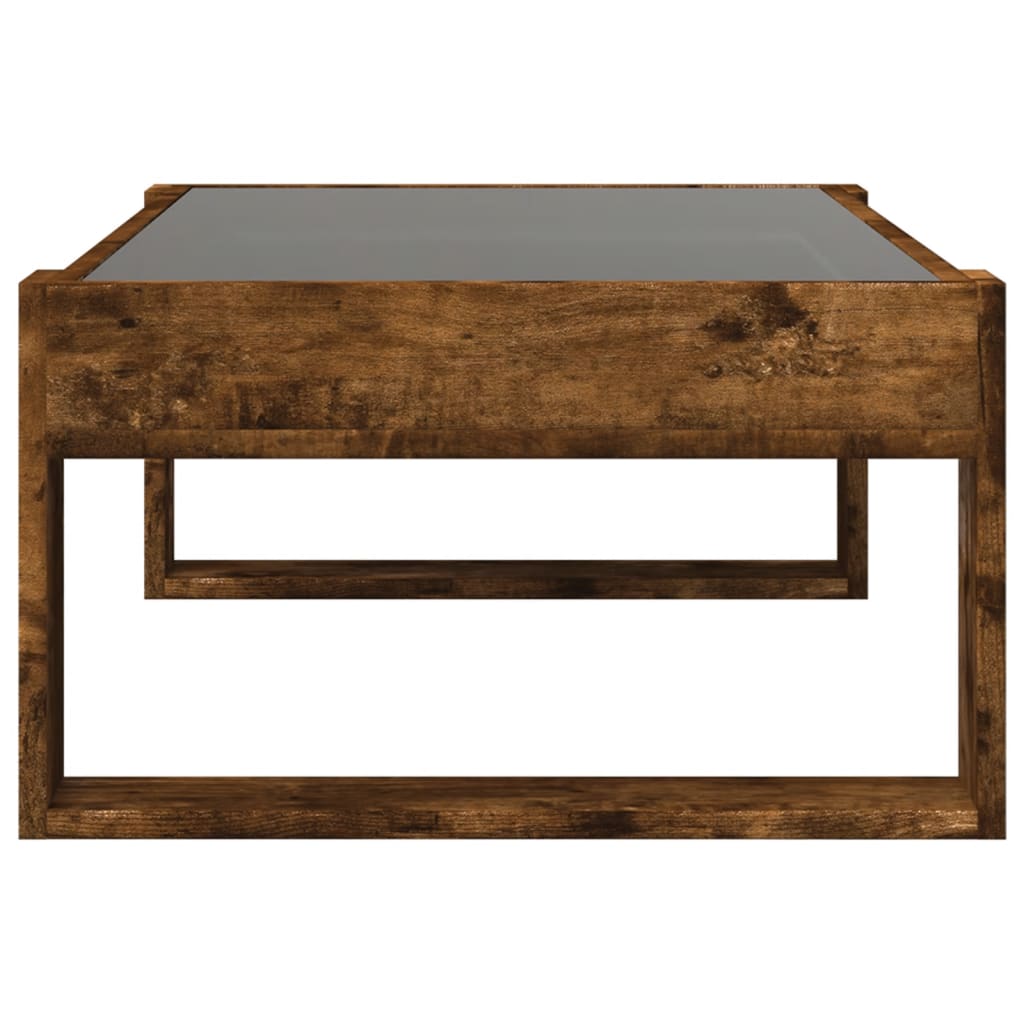 Kafijas galdiņš ar Infinity LED gaismām, dūmu, 90x53x30cm
