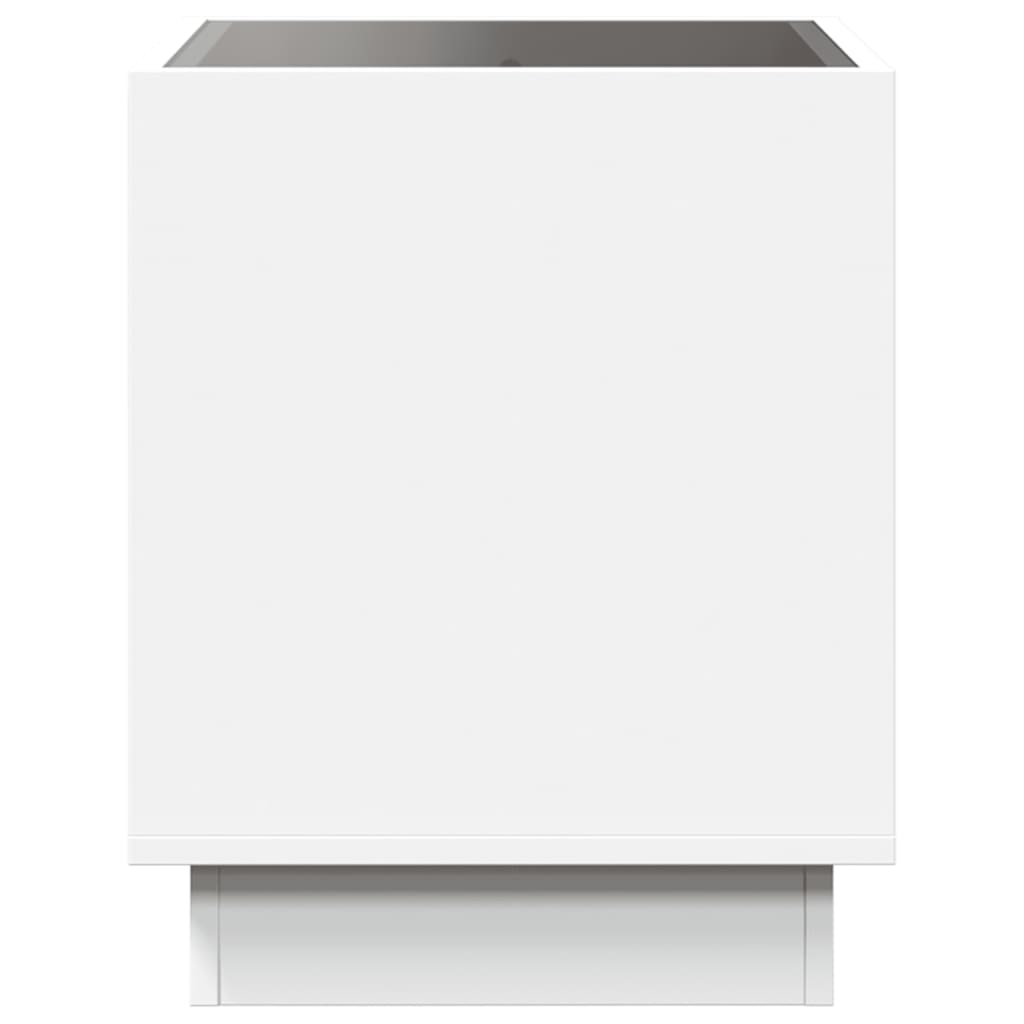 Kavos staliukas su Infinity LED lemputėmis, baltas, 50x50x50cm