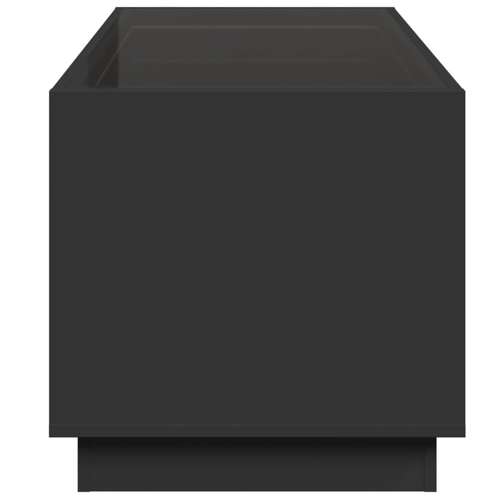 Kafijas galdiņš ar Infinity LED gaismām, melns, 70x50x50cm