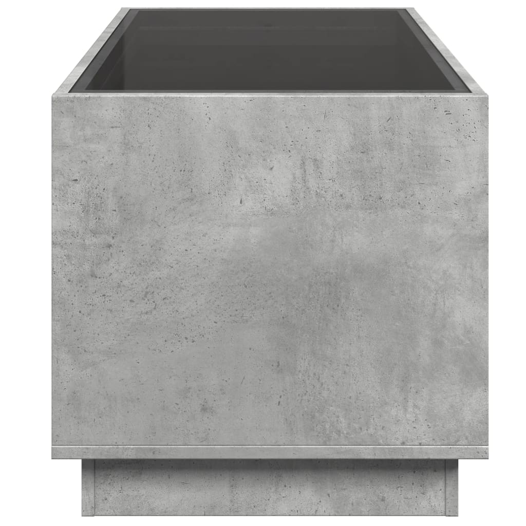 Coffee table with Infinity LED lights, concrete, 70x50x50cm