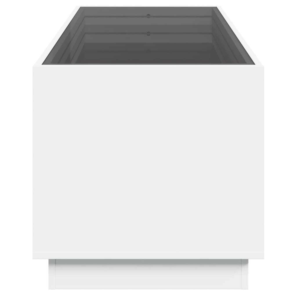 Kafijas galdiņš ar Infinity LED gaismām, balts, 90x50x50cm