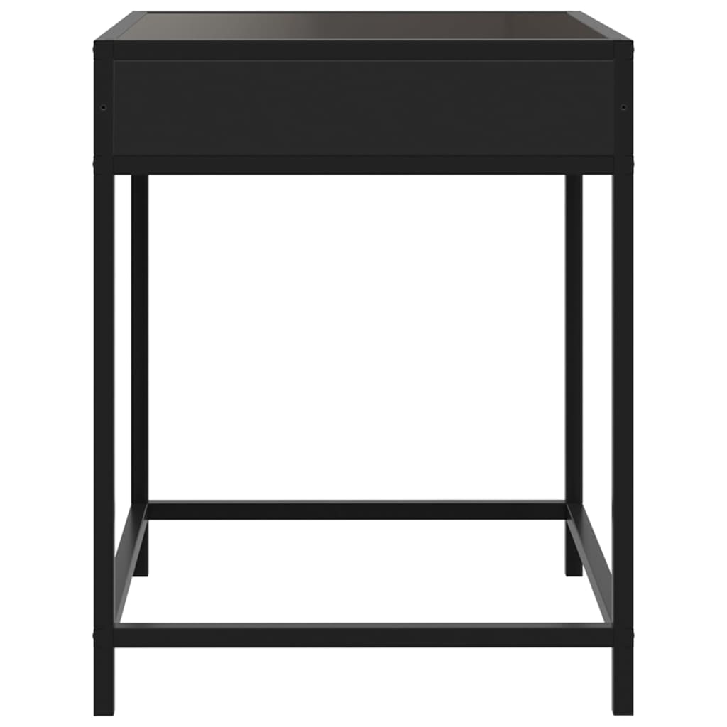 Kavos staliukas su Infinity LED lemputėmis, juodas, 40x40x51cm