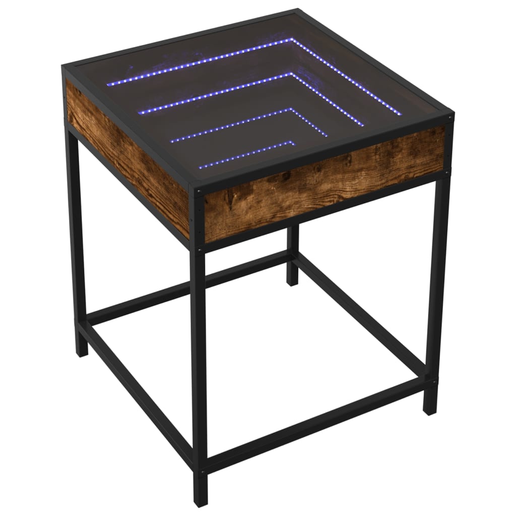 Kafijas galdiņš ar Infinity LED gaismām, dūmu, 40x40x51cm