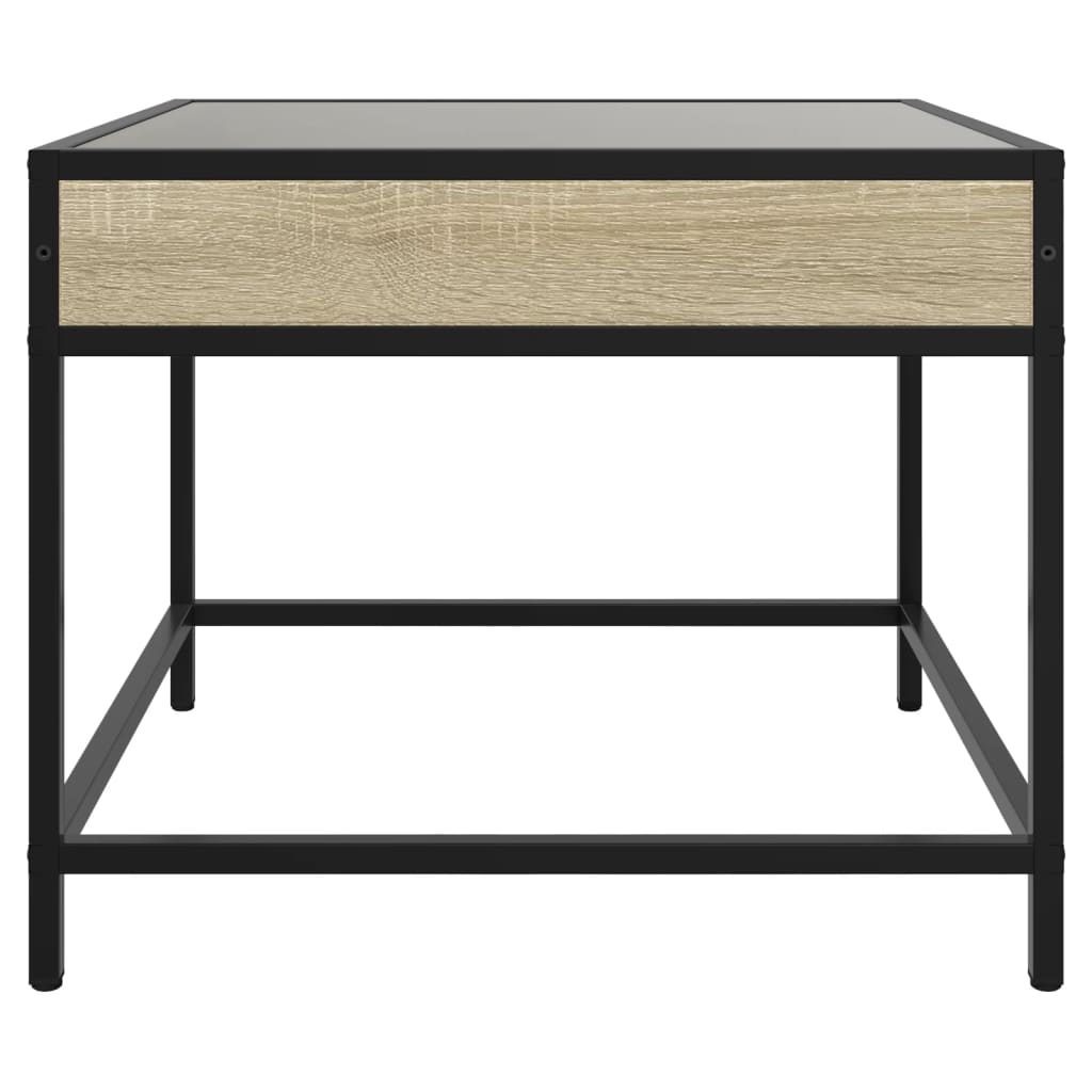 Kafijas galdiņš ar Infinity LED gaismām, ozola, 50x50x41cm