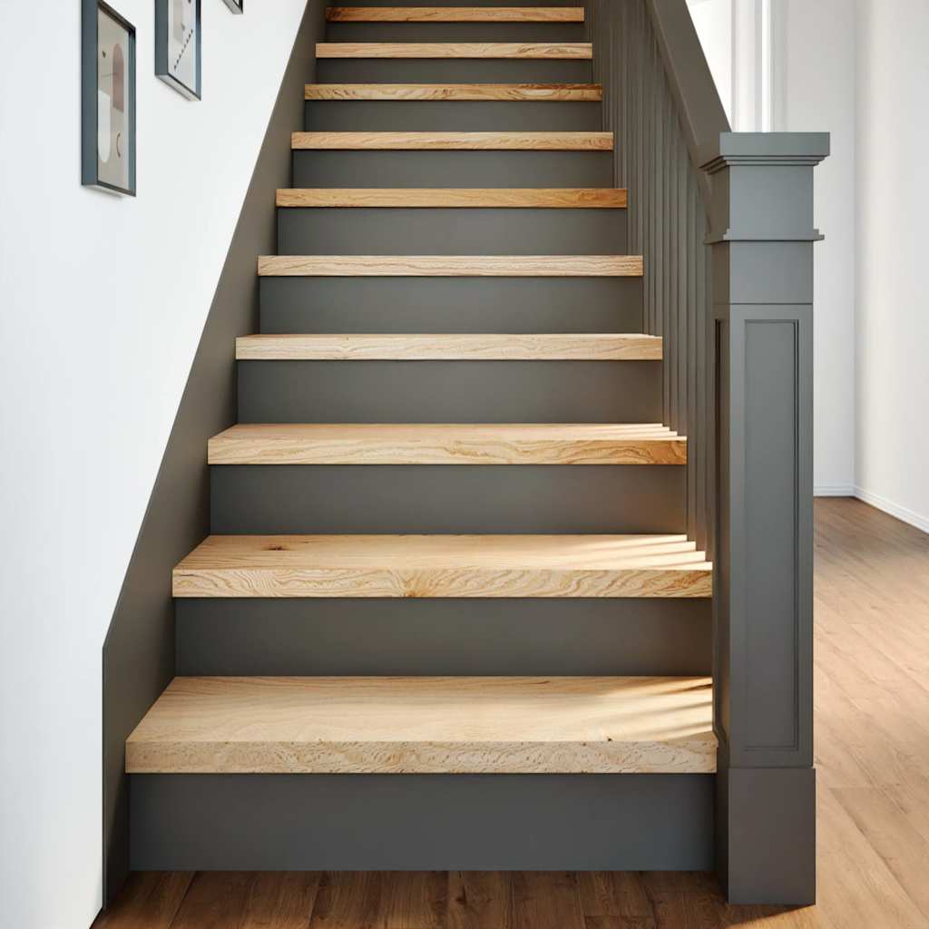 Stair treads, 16 pcs, untreated solid oak wood