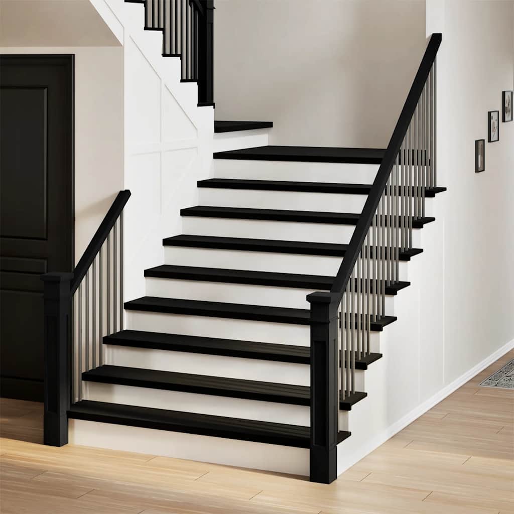 Stair treads, 8 pcs., dark brown, 120x25x2 cm, oak